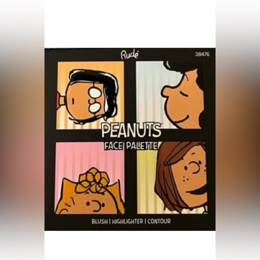 New Peanuts Face Palette Blush Highlighter Contour Rude Cosmetics